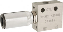 ARO/Ingersoll-Rand - 1/8" Inlet x 1/8" Outlet, Pilot Actuator, Spring Return, 2 Position, Body Ported Solenoid Air Valve - 0.25 CV, 3 Way, 140 psi, 122° Max Temp, 15° Min Temp - Exact Tooling