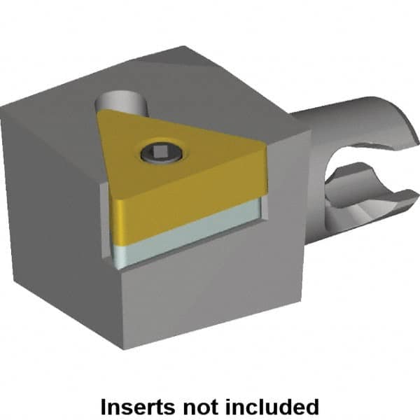 Kennametal - Right Hand Cut, Size KM16, TN.. Insert Compatiblity, Modular Turning & Profiling Cutting Unit Head - 10mm Ctr to Cutting Edge, 20mm Head Length, Series KM Micro - Exact Tooling