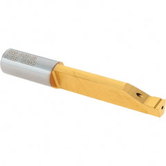 Iscar - 4mm Groove Width, 20mm Min Hole Diam, 35mm Max Hole Depth, Face Grooving Tool - 55mm OAL, Solid Carbide, TiAlN/TiN Finish - Exact Tooling