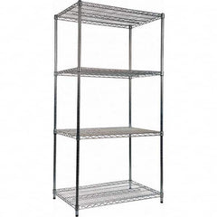 ALERA - 4,000 Lb Capacity 4 Shelf Wire Shelving - Starter Unit - Exact Tooling