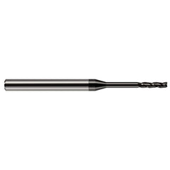 Harvey Tool - 1/64", 1.9mm LOC, 1/8" Shank Diam, 2-1/2" OAL, 3 Flute Solid Carbide Square End Mill - Exact Tooling