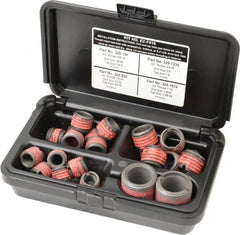 E-Z LOK - 22 Inserts, 1/2-20 - 1-14 Internal Thread, 1/2 - 1 UNC, Carbon Steel, Thread Repair Kit - Exact Tooling