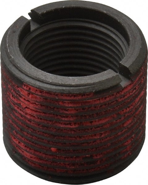 E-Z LOK - 1-14 Internal, 1-3/8 - 12 External, UNS, 1-1/4" Insert Length, Self-Lock Standard Wall Thread Locking Inserts - Carbon Steel, Smooth/Rolled Finish, Grade C12L14 - Exact Tooling