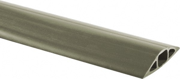 Hubbell Wiring Device-Kellems - 1 Channel, 25 Ft Long, 1/2" Max Compatible Cable Diam, Gray PVC On Floor Cable Cover - 3" Overall Width x 3/4" Overall Height, 3/4" Channel Width x 1/2" Channel Height - Exact Tooling