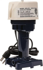 Little Giant Pumps - 1.2 Amp, 115 Volt, 1/30 hp, 1 Phase, Thermal Plastic Evaporative Cooler Pumps Machine Tool & Recirculating Pump - 9.3 GPM, 12 psi, 9" Overall Height, 4-1/2" Body Length, ABS Impeller, Open Fan Cooled Motor - Exact Tooling