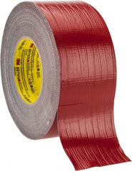 3M - 3" x 55m Red Duct Tape - 12.1 mil, Rubber Adhesive, Polyethylene Film Backing, 36 Lb/ln Tensile Strength, 200°F Max, Series 8979N - Exact Tooling