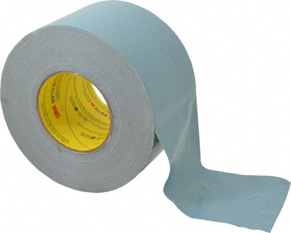 3M - 4" x 55m Blue Duct Tape - 12.1 mil, Rubber Adhesive, Polyethylene Film Backing, 36 Lb/ln Tensile Strength, 200°F Max, Series 8979 - Exact Tooling