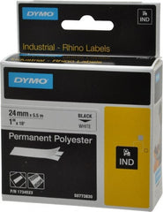 Rhino - 216" Long, White Permanent Polyester Tape Self Laminating Label - For RHINO 6000 or RHINO 6500 - Exact Tooling