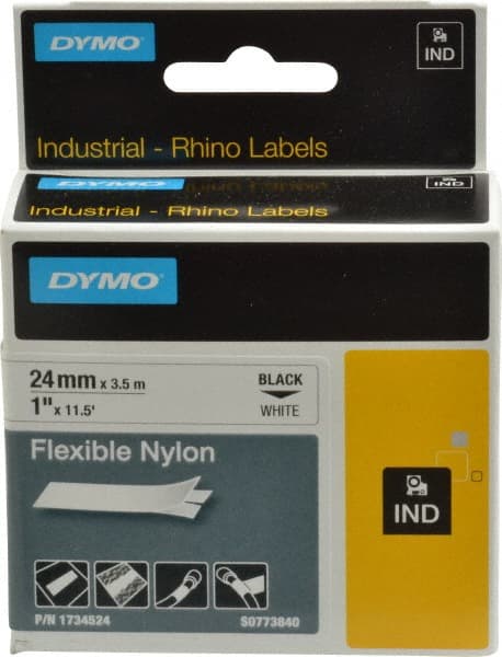 Rhino - 450,732" Long, White Flexible Nylon Self Laminating Label - For RHINO 6000 or RHINO 6500 - Exact Tooling