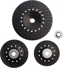 Made in USA - 4-1/2" Diam Locking Nut Disc Backing Pad - Medium Density, 20,000 RPM - Exact Tooling