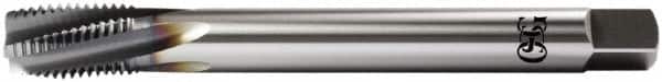 OSG - M30x3.50 Metric Coarse 6 Flute Plug Spiral Flute Tap - Vanadium High Speed Steel, TiCN Finish, Left Hand Flute, Right Hand Thread, D20, Series 13118 - Exact Tooling