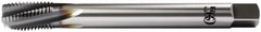 OSG - M30x3.50 Metric Coarse 6 Flute Plug Spiral Flute Tap - Vanadium High Speed Steel, TiCN Finish, Left Hand Flute, Right Hand Thread, D20, Series 13118 - Exact Tooling