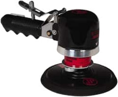 PRO-SOURCE - 12,000 OPM, 3 CFM Air Consumption, 90 psi Air Pressure, Palm Air Orbital Sander - Round Pad, 1/4 NPT Inlet - Exact Tooling
