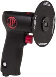 PRO-SOURCE - 3 to 5" Disc, 14,000 RPM, Pneumatic Handheld Disc Sander - 3 CFM, 1/4 NPT Inlet, 0.4 hp, 90 psi - Exact Tooling