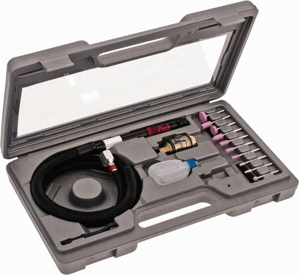 PRO-SOURCE - 15 Piece, Pencil Grinder Kit - 54,000 RPM - Exact Tooling