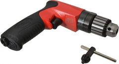 Sioux Tools - 3/8" Keyed Chuck - Pistol Grip Handle, 4,000 RPM, 11.8 LPS, 25 CFM, 0.6 hp - Exact Tooling