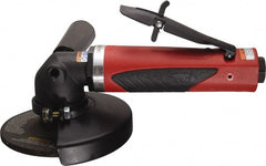 Sioux Tools - 4-1/2" Wheel Diam, 12,000 RPM, Pneumatic Angle & Disc Grinder - 5/8-11 Spindle, 35 CFM, Rear Exhaust - Exact Tooling