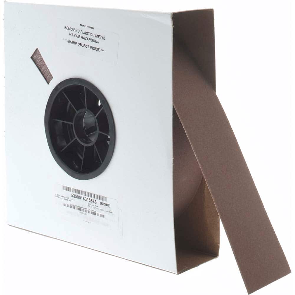 Ability One - Shop Rolls; Abrasive Material: Aluminum Oxide ; Roll Width (Inch): 2 ; Roll Length (yd): 50 ; Grit: 240 ; Backing Material: Cloth - Exact Tooling