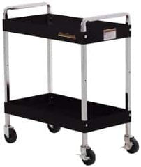 Blackhawk by Proto - 350 Lb Capacity, 30" Wide x 16" Long x 35-1/2" High Standard Utility Cart - 2 Shelf, Steel, Swivel Casters - Exact Tooling