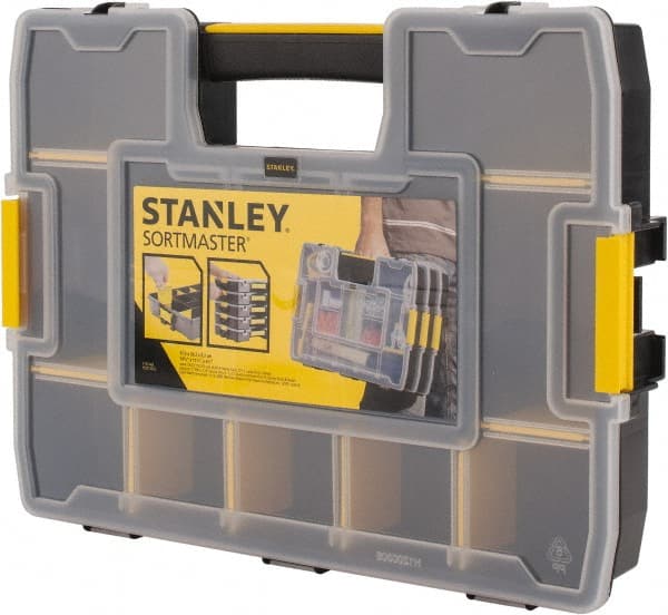 Stanley - 14-39/64" Wide x 2-39/64" High x 11-13/32" Deep, SortMaster Junior - Polypropylene Resin Frame, 14 Compartments - Exact Tooling