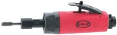 Sioux Tools - 1/4" Collet, Straight Handle, Straight Air Die Grinder - 18,000 RPM, Rear Exhaust, 23 CFM, 0.5 hp, 6.21 bar, 1/4 NPT - Exact Tooling