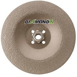 Camel Grinding Wheels - 24 Grit, 7" Wheel Diam, 1/4" Wheel Thickness, Type 29 Depressed Center Wheel - Diamond, 8,500 Max RPM - Exact Tooling