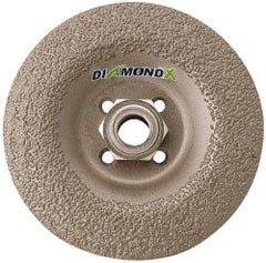 Camel Grinding Wheels - 24 Grit, 4-1/2" Wheel Diam, 1/4" Wheel Thickness, Type 29 Depressed Center Wheel - Diamond, 13,300 Max RPM - Exact Tooling
