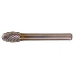 SE-1 Standard Cut Solid Carbide Bur-Egg Shape - Exact Tooling