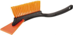 Ability One - Snow Shovels & Scrapers - 19-1/4" HANDLE BLK SCRAPER&SNOW BRUSH - Exact Tooling