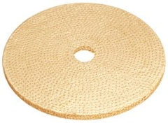Osborn - 6" Diam x 1/4" Thick Unmounted Buffing Wheel - 9 Ply, Laminated Sisal, 1" Arbor Hole, Hard Density, Coarse Grade - Exact Tooling