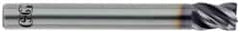 OSG - 1/2", 4 Flute, Single End, Solid Carbide, Corner Chamfer End Mill - 5" OAL, 35° Helix, Right Hand Flute, 5/8" LOC, Right Hand Cut - Exact Tooling