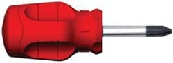 Proto - #2, 3-3/4" OAL, Standard Phillips Screwdriver - 1-1/2" Blade Length, Round Shank, Ergonomic Handle - Exact Tooling