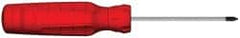 Proto - #0, 5-1/4" OAL, Standard Phillips Screwdriver - 2" Blade Length, Round Shank, Ergonomic Handle - Exact Tooling