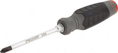 Proto - #2, 4-1/4" OAL, Standard Phillips Screwdriver - 4" Blade Length, Round Shank, Ergonomic Handle - Exact Tooling