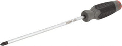Proto - #2, 12-1/4" OAL, Standard Phillips Screwdriver - 8" Blade Length, Round Shank, Ergonomic Handle - Exact Tooling