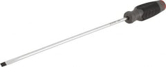Proto - 413mm OAL Cabinet Slotted Screwdriver - 305mm Blade Length, Round Shank, Ergonomic Handle - Exact Tooling