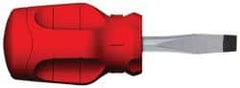 Proto - 83mm OAL Keystone Slotted Screwdriver - 38mm Blade Length, Round Shank, Ergonomic Handle - Exact Tooling