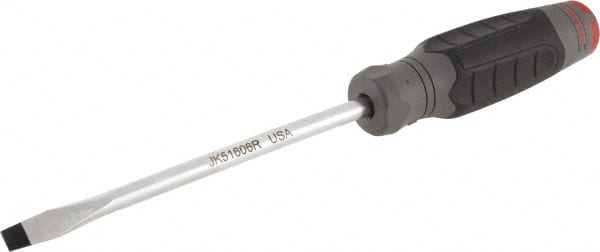 Proto - 267mm OAL Keystone Slotted Screwdriver - 152mm Blade Length, Round Shank, Ergonomic Handle - Exact Tooling