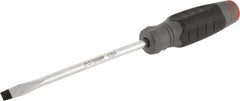 Proto - 267mm OAL Keystone Slotted Screwdriver - 152mm Blade Length, Round Shank, Ergonomic Handle - Exact Tooling