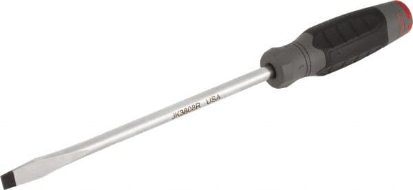 Proto - 324mm OAL Keystone Slotted Screwdriver - 203mm Blade Length, Round Shank, Ergonomic Handle - Exact Tooling