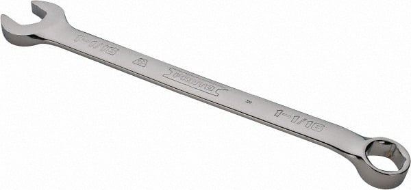 Proto - 1-1/16" 6 Point Combination Wrench - 15° Offset Angle, 14-7/8" OAL, Steel, Chrome Finish - Exact Tooling