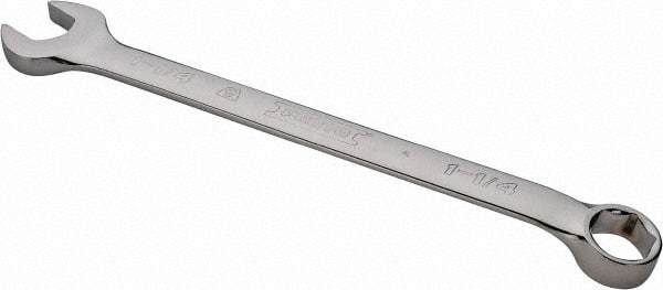 Proto - 1-1/4" 6 Point Combination Wrench - 15° Offset Angle, 16-59/64" OAL, Steel, Chrome Finish - Exact Tooling