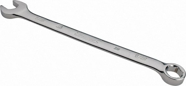 Proto - 1/2" 6 Point Combination Wrench - 15° Head Angle, 7-29/32" OAL, Steel, Chrome Finish - Exact Tooling
