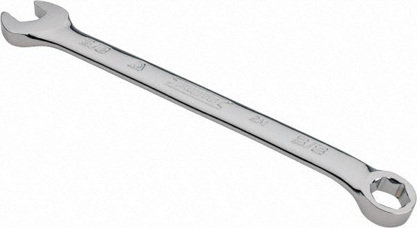 Proto - 3/8" 6 Point Combination Wrench - 15° Offset Angle, 6-1/4" OAL, Steel, Chrome Finish - Exact Tooling