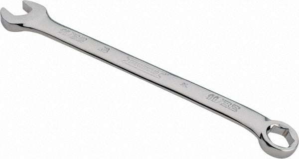 Proto - 11/32" 6 Point Combination Wrench - 15° Head Angle, 5-43/64" OAL, Steel, Chrome Finish - Exact Tooling