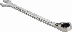 Proto - 7/16" 12 Point Combination Wrench - 15° Head Angle, 6-29/64" OAL, Steel, Chrome Finish - Exact Tooling