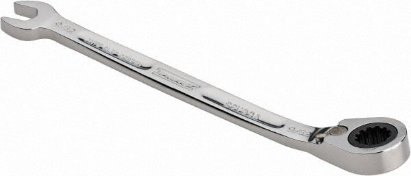 Proto - 9/32" 12 Point Combination Wrench - 15° Head Angle, 5-5/32" OAL, Steel, Chrome Finish - Exact Tooling
