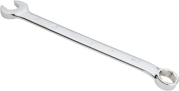 Proto - 18mm 6 Point Combination Wrench - 15° Offset Angle, 10-1/2" OAL, Steel, Chrome Finish - Exact Tooling
