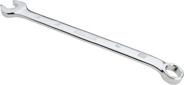 Proto - 12mm 6 Point Combination Wrench - 15° Head Angle, 7-23/32" OAL, Steel, Chrome Finish - Exact Tooling