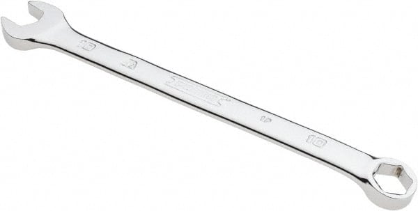 Proto - 10mm 6 Point Combination Wrench - 15° Offset Angle, 6-1/4" OAL, Steel, Chrome Finish - Exact Tooling